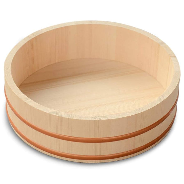 Miyabi Urushi Kogei 日本 51 厘米 Hangiri Sawara 木制米饭搅拌碗