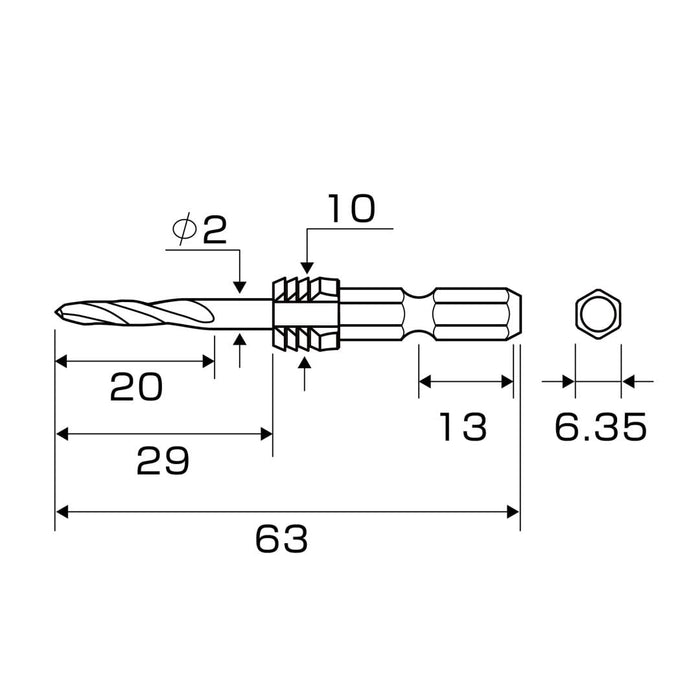 Anex Short 3-Piece 3.5mm Grip Drill Bit Set - Anex Tool AGKS3-035-Kiichin - The #1 Place for Japanese Goods in Your Hand!