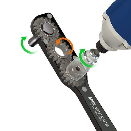 Anex Offset Adapter 19 Multi-Set AOA-19S3 Anex 19mm Ratchet Wrench with Case-Kiichin - The #1 Place for Japanese Goods in Your Hand!