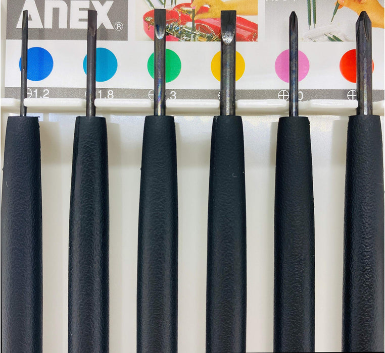 Anex Precision Screwdriver Set of 6 Phillips & Flathead No.900 with Case-Kiichin - The #1 Place for Japanese Goods in Your Hand!