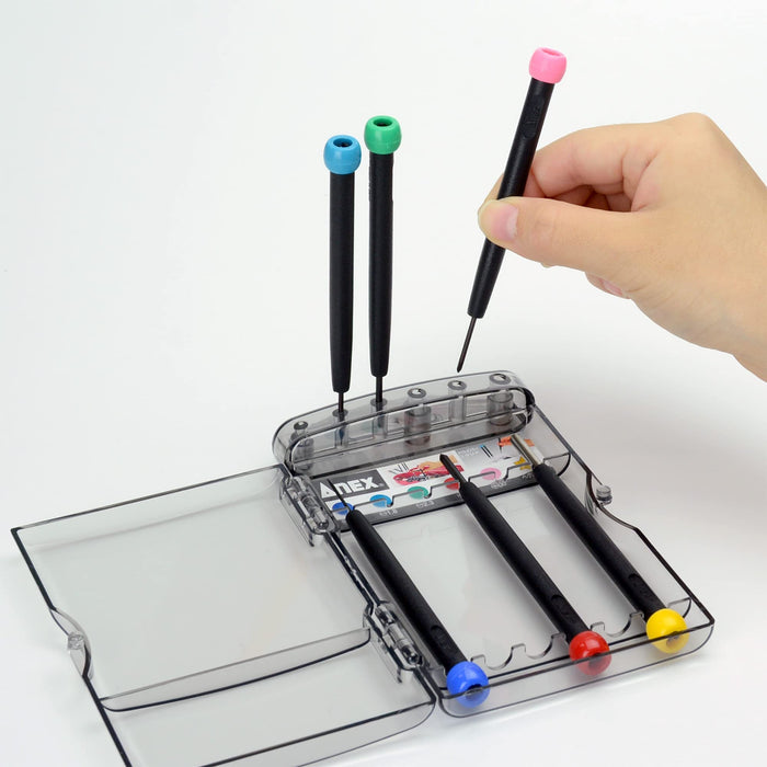 Anex Precision Screwdriver Set of 6 with Case Phillips Flathead No.935-Kiichin - The #1 Place for Japanese Goods in Your Hand!