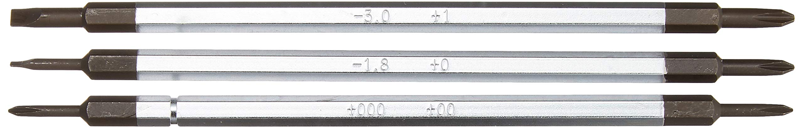 Anex Precision Screwdriver Set - Replaceable Super Fit Plus/Minus Bit Set of 3 No.3600-Kiichin - The #1 Place for Japanese Goods in Your Hand!