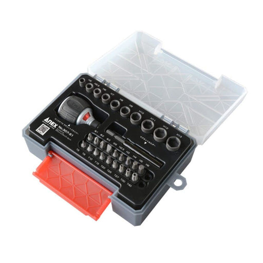Anex Ratchet Driver Minista 72 Tool Set with Case No.307-S1-Kiichin - The #1 Place for Japanese Goods in Your Hand!