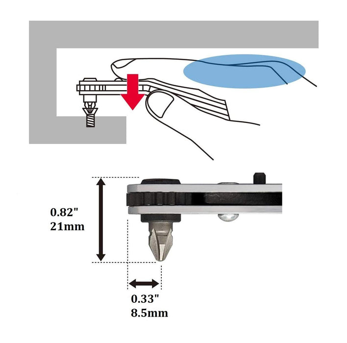 Anex Ratchet Driver Offset Down Head Bit Set Of 2 No. 436 Tool-Kiichin - The #1 Place for Japanese Goods in Your Hand!