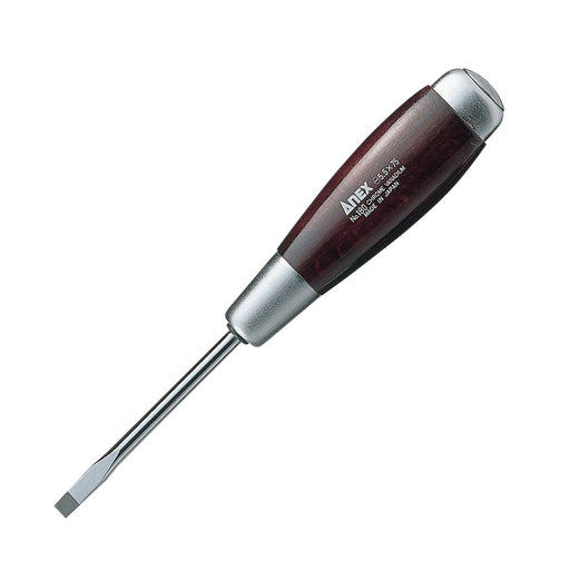 Anex Hyper Type Screwdriver Wooden Handle 5.5x75 No.180 Tool-Kiichin - The #1 Place for Japanese Goods in Your Hand!