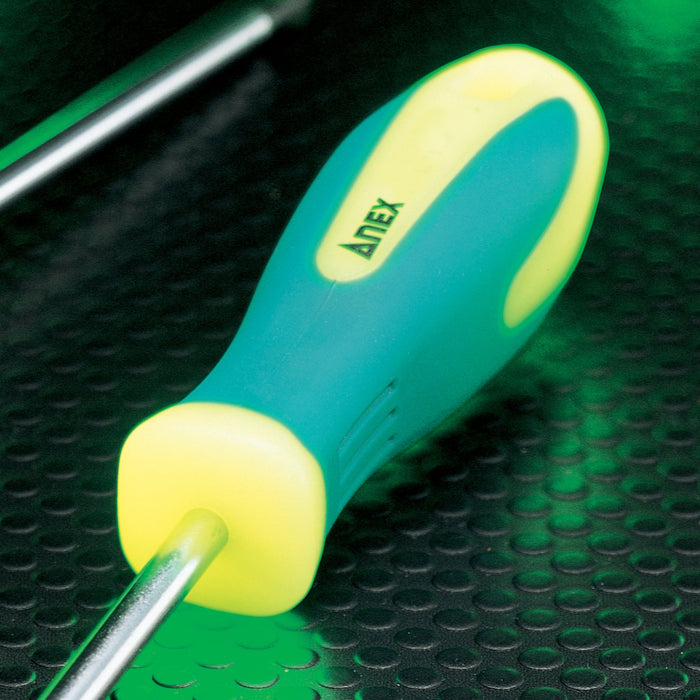 Anex Stainless Steel Screwdriver with Luminous Handle 5.5x75 No.1505 Tool-Kiichin - The #1 Place for Japanese Goods in Your Hand!