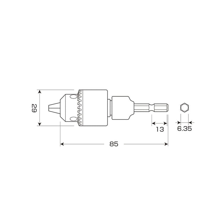 Anex Keyed Drill Chuck 0.8-6.5mm AKL-230 Versatile Tool-Kiichin - The #1 Place for Japanese Goods in Your Hand!