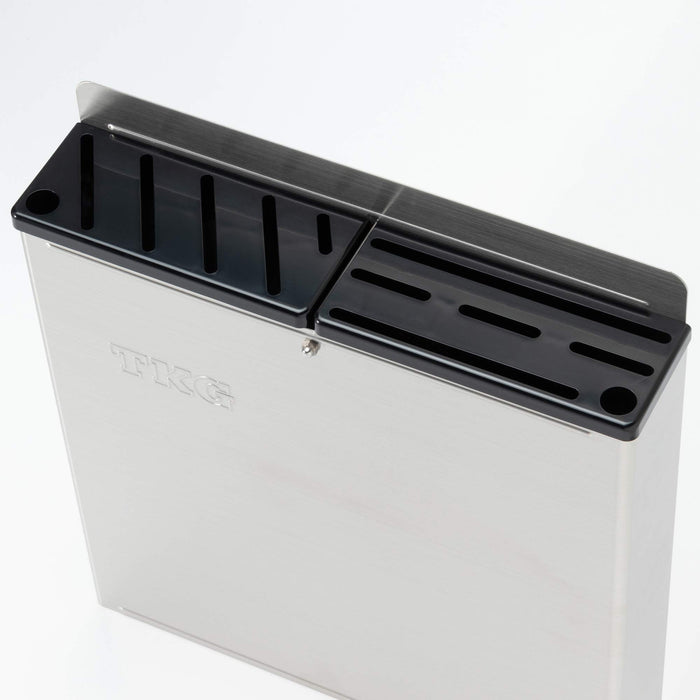 Endo Shoji Large Black Knife Rack with Plastic Plate Body 18-8 Made in Japan-Kiichin - The #1 Place for Japanese Goods in Your Hand!