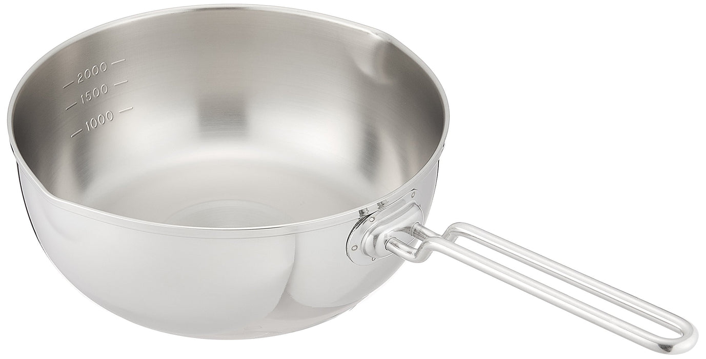 Endo Shoji Yukihira Pot 22Cm with Handle Triple-Layer Stainless Steel Japan-Kiichin - The #1 Place for Japanese Goods in Your Hand!
