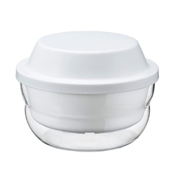 Hario Glass Microwave Steamer 1200Ml Easy Cooking White Made in Japan-Kiichin - The #1 Place for Japanese Goods in Your Hand!