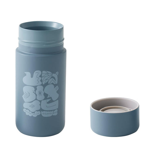 Marna Birds Words Everywhere 350ml Vacuum-Insulated Mug Bottle Fog Blue-Kiichin - The #1 Place for Japanese Goods in Your Hand!