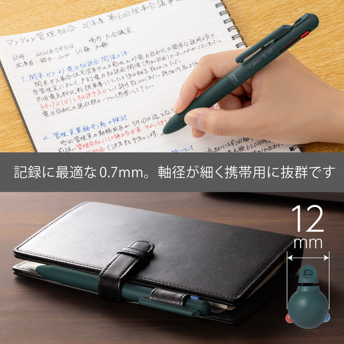Pentel Calme 3-Color 0.7mm Ballpoint Pen in Turquoise Blue-Kiichin - The #1 Place for Japanese Goods in Your Hand!