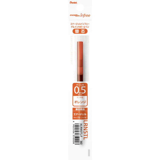 Pentel Energel 0.5 Orange Ballpoint Pen Refill Pack of 10-Kiichin - The #1 Place for Japanese Goods in Your Hand!