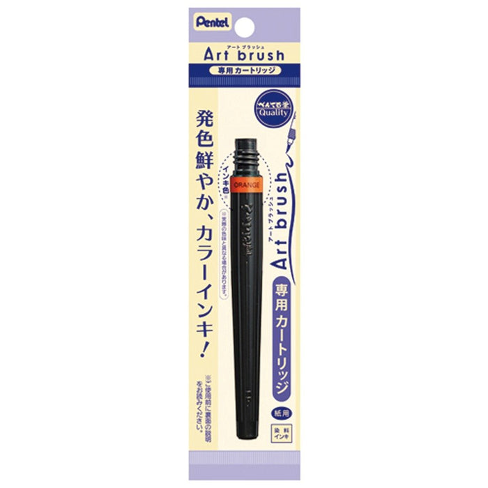 Pentel Art Brush XFR-107 Set 10 Orange Brush Pen Cartridges-Kiichin - The #1 Place for Japanese Goods in Your Hand!