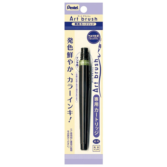 Pentel XFR-115 Art Brush Pen Set 10-Pack Olive Green-Kiichin - The #1 Place for Japanese Goods in Your Hand!