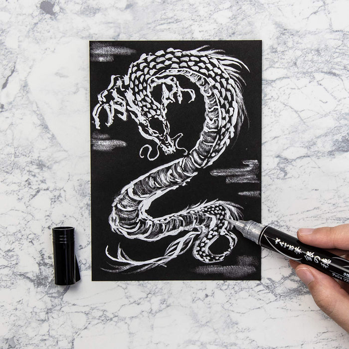 Pentel Brush Xgfh-Z Pen in Silver Ear - High Quality by Pentel-Kiichin - The #1 Place for Japanese Goods in Your Hand!