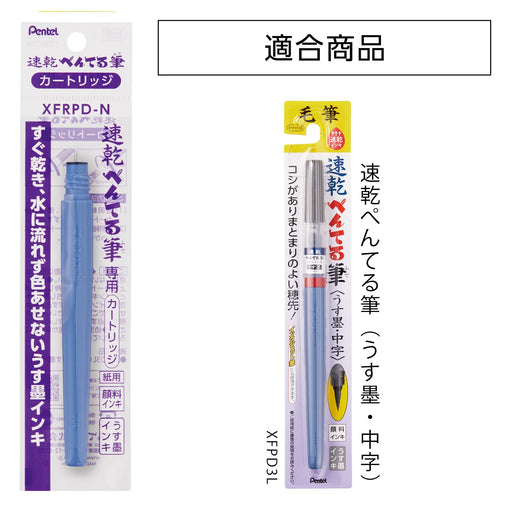 Pentel Quick Dry Brush Pen with 10 Light Ink Cartridges XFRPD-N-Kiichin - The #1 Place for Japanese Goods in Your Hand!