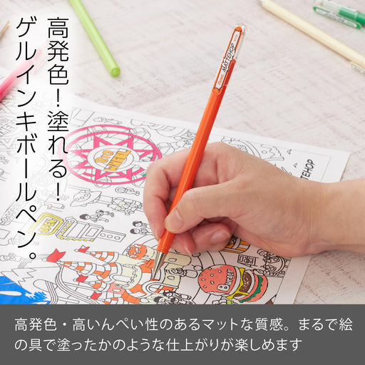 Pentel 10-Pack Matte Hop Orange Color Ballpoint Pens K110-Vf-Kiichin - The #1 Place for Japanese Goods in Your Hand!
