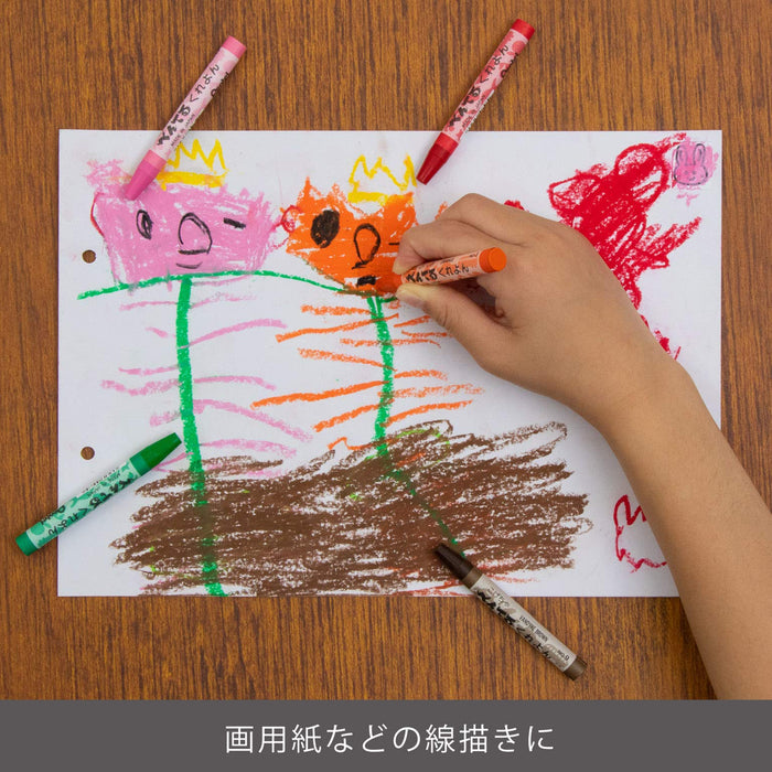 Pentel 10-Piece Crayon Set Ptc-T06R - Versatile Oudiro Art Supplies-Kiichin - The #1 Place for Japanese Goods in Your Hand!