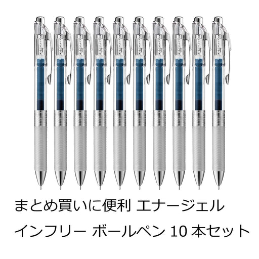 Pentel Energel 0.5 Blue Black Gel Ink Ballpoint Pen Pack of 10 Pieces-Kiichin - The #1 Place for Japanese Goods in Your Hand!