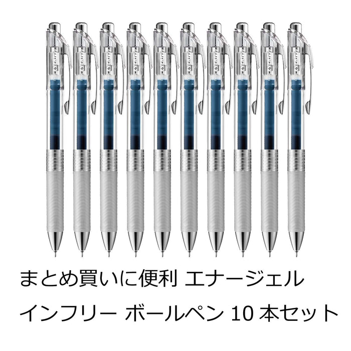 Pentel Energel 0.5 Blue Black Gel Ink Ballpoint Pen Pack of 10 Pieces-Kiichin - The #1 Place for Japanese Goods in Your Hand!