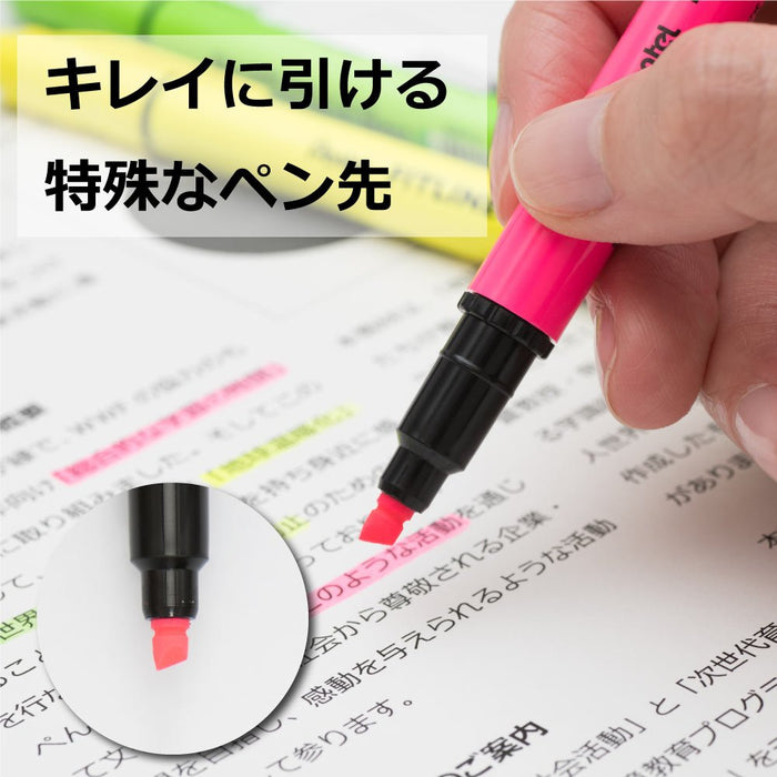 Pentel 10-Piece Highlighter Set in 3 Fit Line Colors Slw11-3-Kiichin - The #1 Place for Japanese Goods in Your Hand!