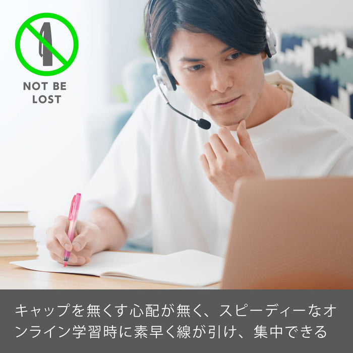 Pentel 10-Pack Pink Axis Handy Line S Sxns15-P Highlighter-Kiichin - The #1 Place for Japanese Goods in Your Hand!