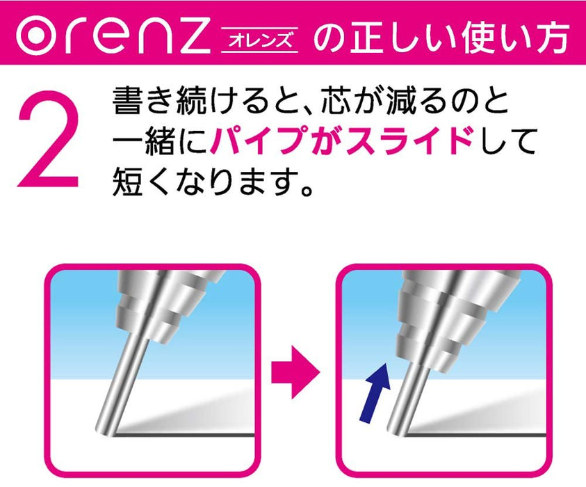 Pentel 0.3mm Mechanical Pencil with Orange Rubber Grip and Orange Shaft-Kiichin - The #1 Place for Japanese Goods in Your Hand!