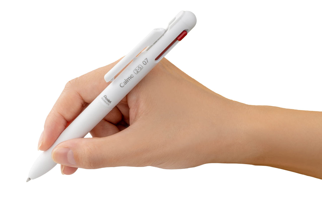 Pentel 0.7mm Calme Multifunctional Ballpoint Pen 0.5 Sharp Grayish White - Bxaw375W-Kiichin - The #1 Place for Japanese Goods in Your Hand!