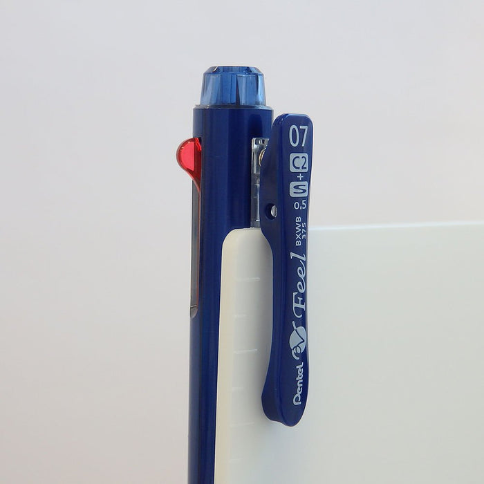 Pentel 0.7mm Multifunctional Ballpoint Pen Feel BXWB375MC in Metallic Blue-Kiichin - The #1 Place for Japanese Goods in Your Hand!