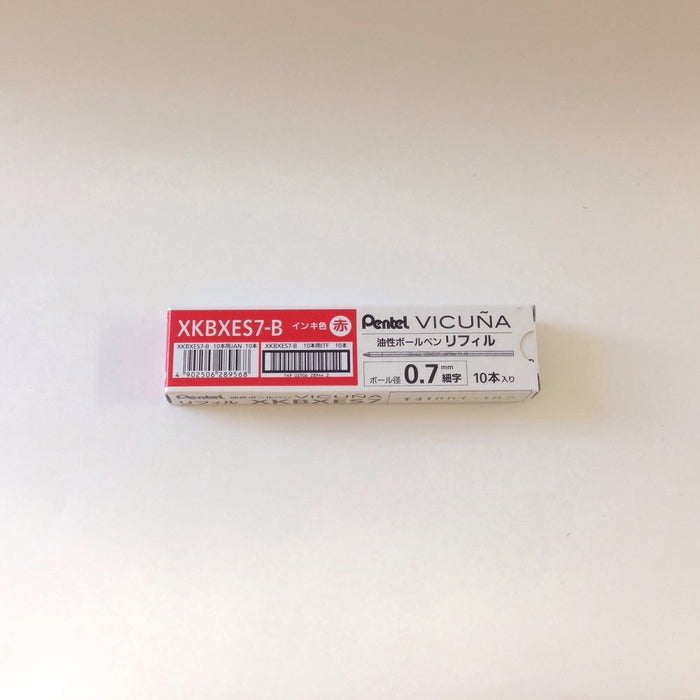 Pentel Vicuna Ex Multifunctional 0.7mm Red Ballpoint Pen Refill 10 Pieces-Kiichin - The #1 Place for Japanese Goods in Your Hand!