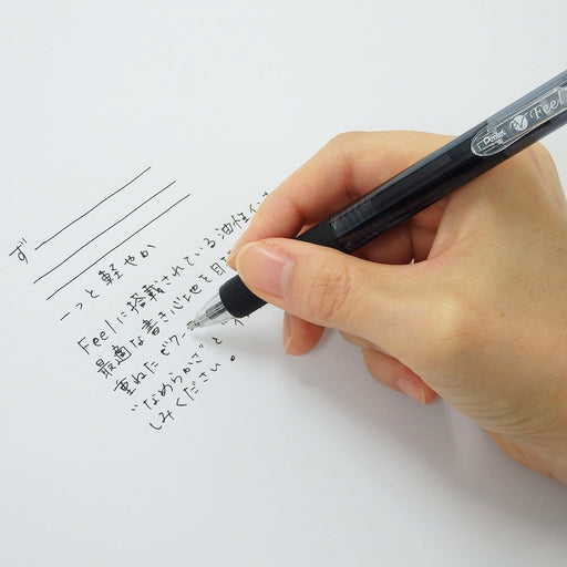 Pentel Bxb117-A 0.7mm Clear Black Oil-Based Ballpoint Pen 10 Pieces Pack-Kiichin - The #1 Place for Japanese Goods in Your Hand!