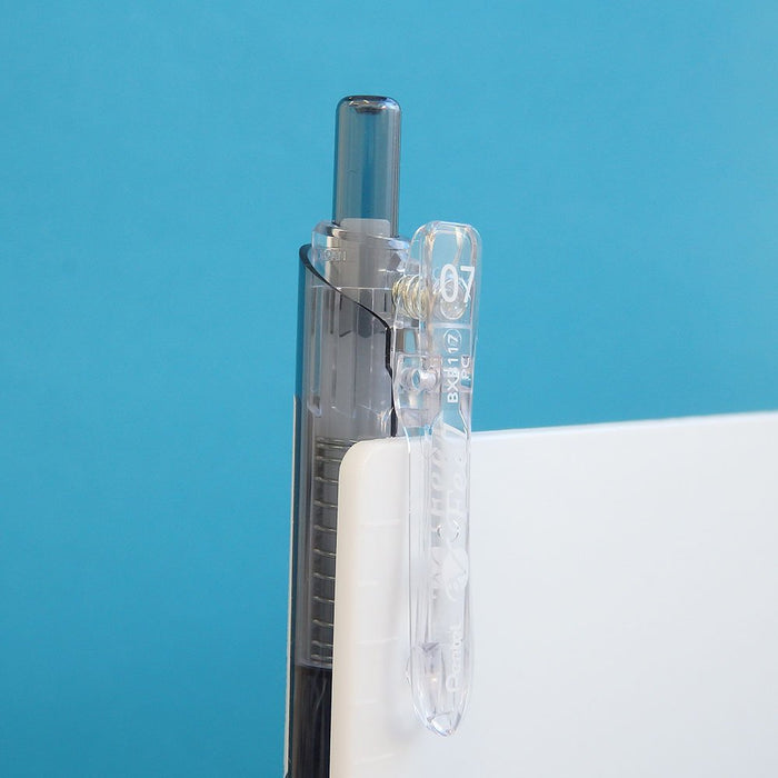 Pentel Bxb117-A 0.7mm Clear Black Oil-Based Ballpoint Pen 10 Pieces Pack-Kiichin - The #1 Place for Japanese Goods in Your Hand!