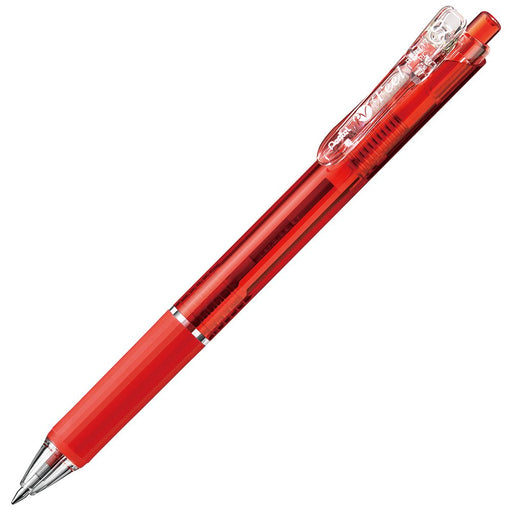Pentel Bxb117-B 0.7mm Clear Red Oil-Based Ballpoint Pens Pack of 10-Kiichin - The #1 Place for Japanese Goods in Your Hand!