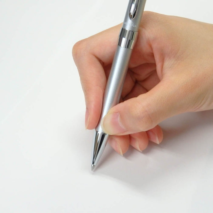 Pentel Vicuna Ex2 Bx2007Z Silver Barrel Oil-Based Ballpoint Pen-Kiichin - The #1 Place for Japanese Goods in Your Hand!