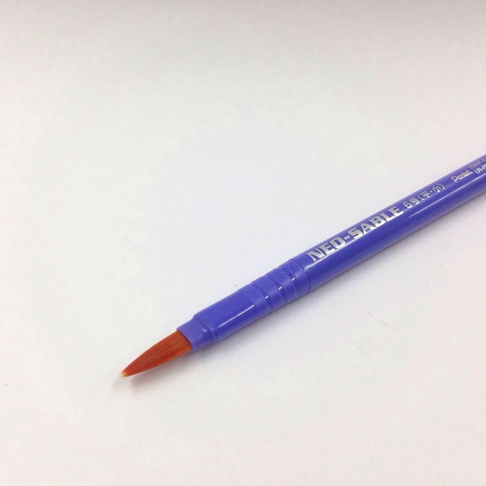 Pentel Efde Neo Sable Xzbnf-6 No.6 Flat Paint Brush Pack of 5-Kiichin - The #1 Place for Japanese Goods in Your Hand!
