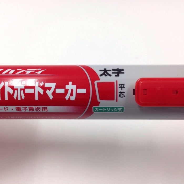 Pentel 10 Pack Bold Red Ink Whiteboard Marker Retractable with Flat Lead - MWXN6M-B-Kiichin - The #1 Place for Japanese Goods in Your Hand!