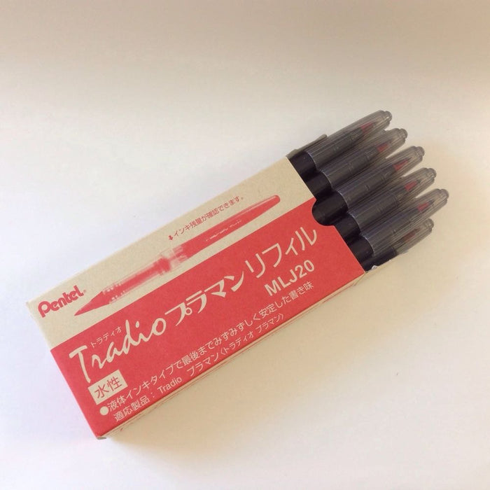 Pentel Tradio Plaman Red Cartridge Mlj20-B 10 Pieces Pack-Kiichin - The #1 Place for Japanese Goods in Your Hand!