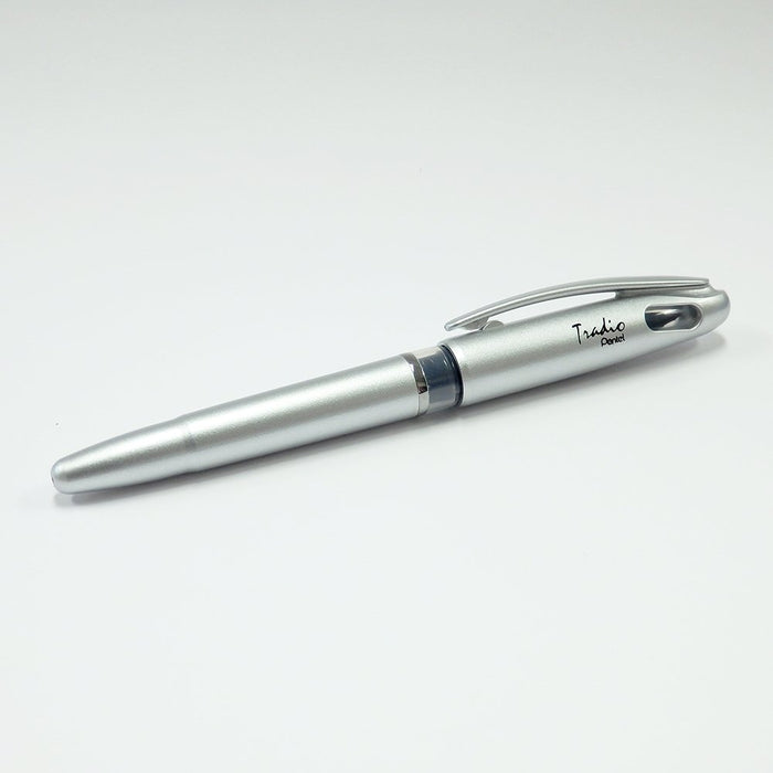 Pentel Tradio Plaman Silver Shaft Pen TRJ74 - High-Quality Writing Instrument-Kiichin - The #1 Place for Japanese Goods in Your Hand!