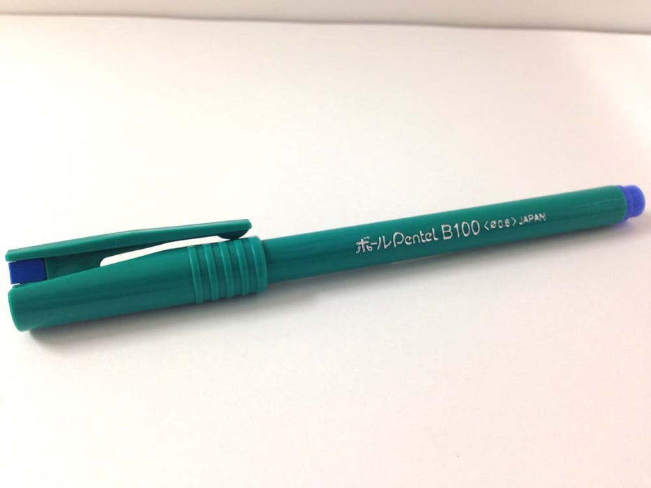 Pentel B100-Cd Blue Water-Based Ballpoint Pen 10 Pieces Pack-Kiichin - The #1 Place for Japanese Goods in Your Hand!