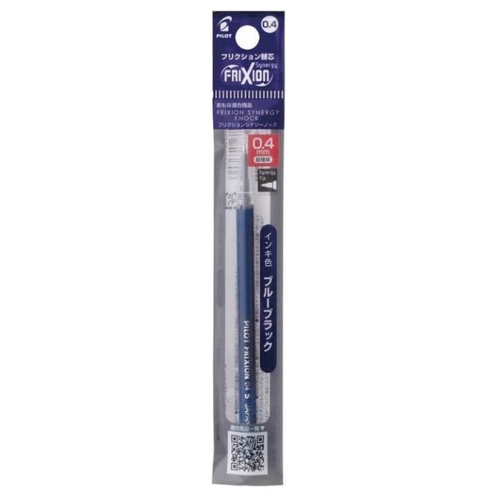 Pilot Frixion Synergy Knock Refill 0.4mm Ultra Fine Blue Black Ink Pen