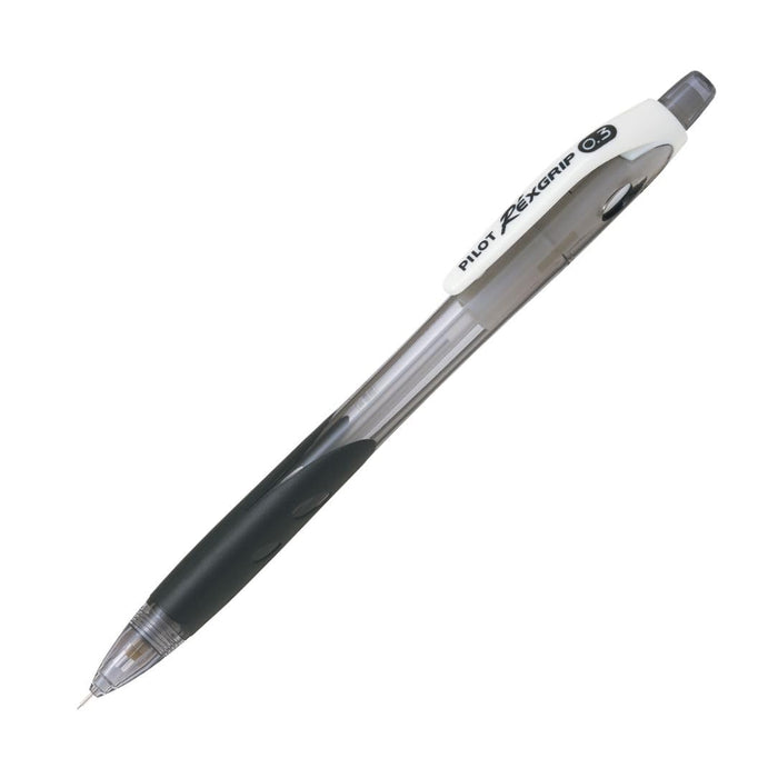 Pilot Rexgrip Mechanical Pencil 0.3mm Clear Black 10-Pack