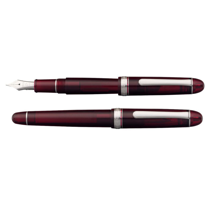 Platinum #3776 Century Burgundy Fountain Pen with Extra Thick Rhodium Pnb-18000Cr #71-5-Kiichin - The #1 Place for Japanese Goods in Your Hand!