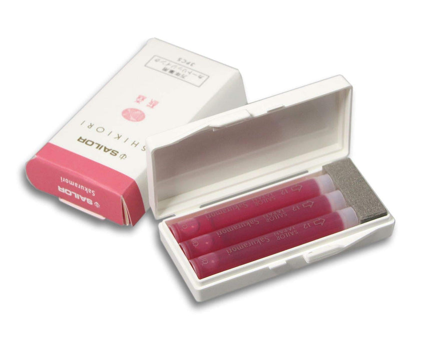 Sailor Fountain Pen Shikiori Ink Cartridge - Sakuramori 3 Pieces Set-Kiichin - The #1 Place for Japanese Goods in Your Hand!