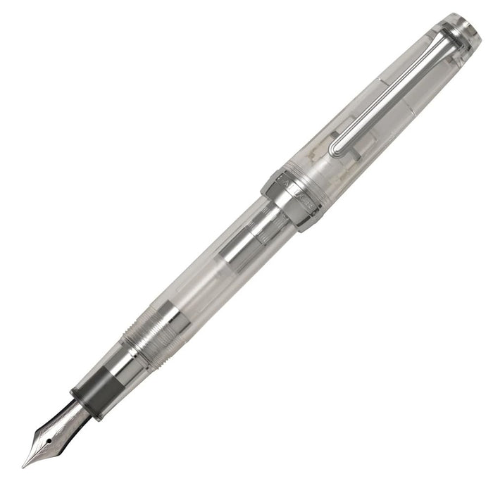 Sailor Fountain Pen Professional Gear Slim Silver Music Nib Demonstrator