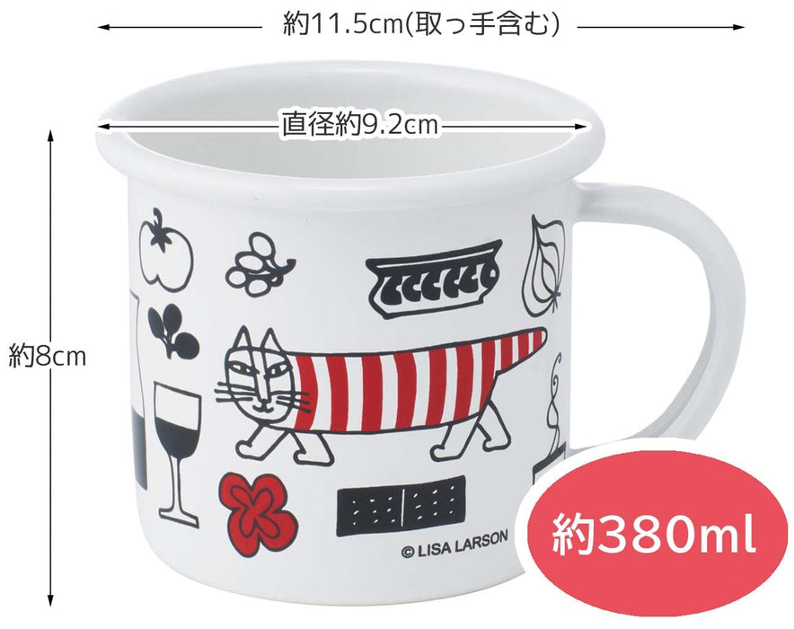 Skater Enamel Mug 380ml Lisa Larson Design Kitchen Enmg4-A