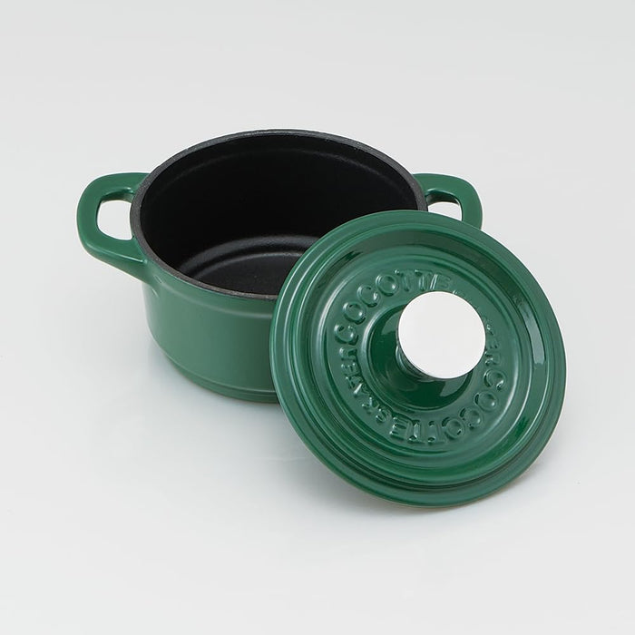 Skater Ih Compatible 12Cm Leaf Green Iron Cocotte Pot Oven Safe Enameled