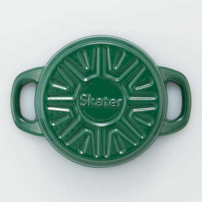 Skater Ih Compatible 12Cm Leaf Green Iron Cocotte Pot Oven Safe Enameled