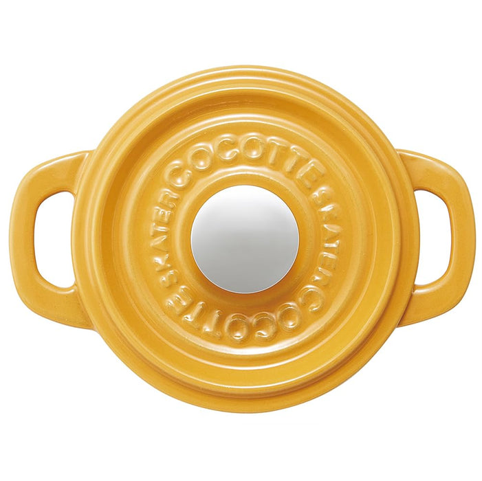 Skater Ih Cocotte Pot 12Cm Double Handled Iron Enameled Pumpkin Yellow