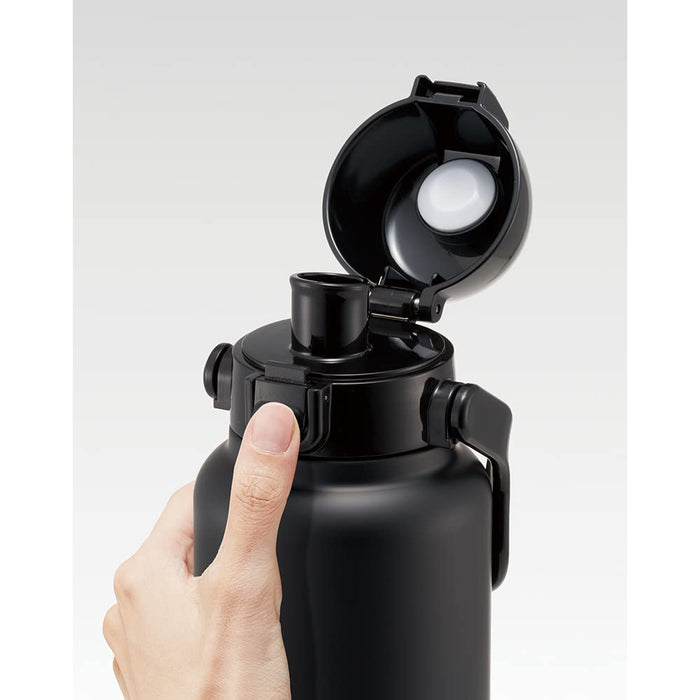 Skater Stainless Steel 1000Ml Direct Bottle With Handle Black Water Bottle